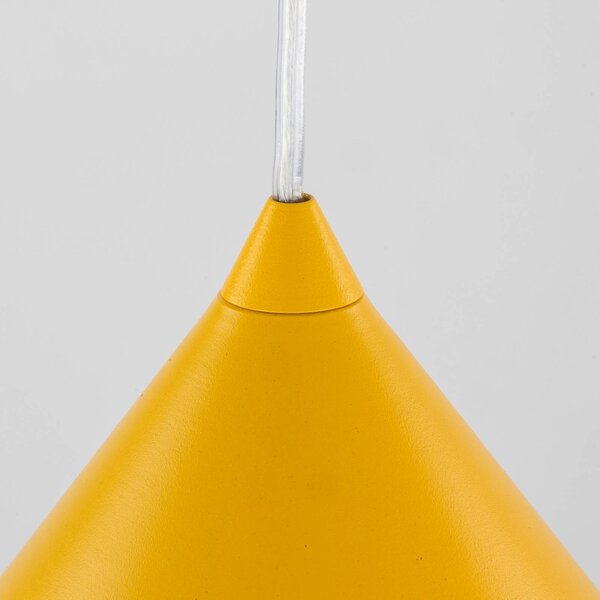 Żyrandol Cono, 1-punktowa, Ø 50 cm, żółta, E27 Cono TK Lighting, możliwość ściemniania, żółty / pomarańczowy, salon / jadalnia, metal, nowoczesny