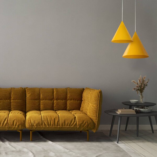Lampa wisząca Cono TK Lighting, możliwość ściemniania, żółty / pomarańczowy, salon / jadalnia, metal, nowoczesny