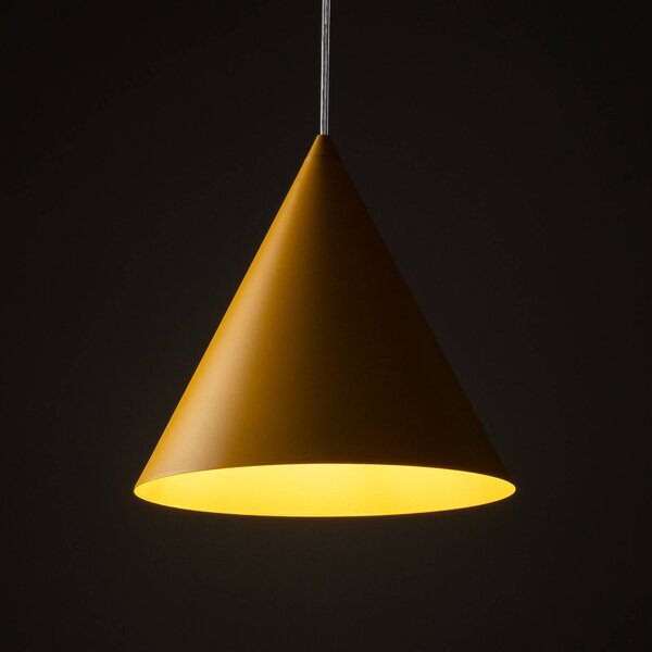 Lampa wisząca Cono TK Lighting, możliwość ściemniania, żółty / pomarańczowy, salon / jadalnia, metal, nowoczesny