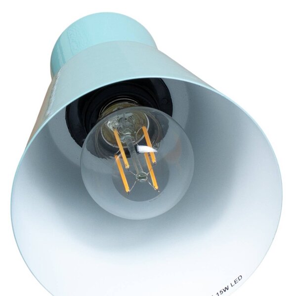 Lampa wisząca Konikkem Opviq, możliwość ściemniania, niebieski, salon / jadalnia, metal, młodzieżowy