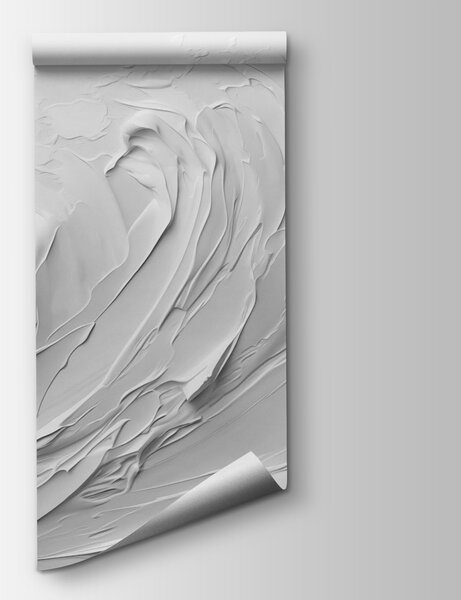 Fototapeta Biała ściana z białymi falami, Fototapety Natura, Popularne Fototapety, w03311 - Tapeko.pl