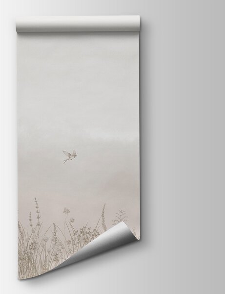 Fototapeta Ptak przelatujący nad polem kwiatów, Fototapety Natura, Popularne Fototapety, w03391v2 - Tapeko.pl