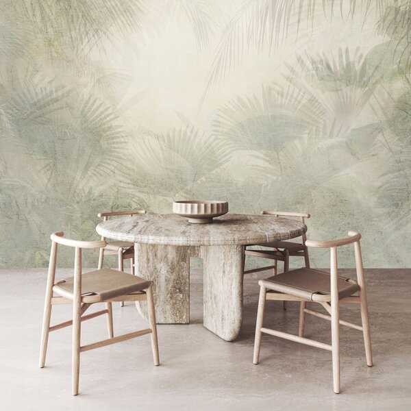 Fototapeta Białe tło z liśćmi palmy, Fototapety Natura, Popularne Fototapety, w03399 - Tapeko.pl