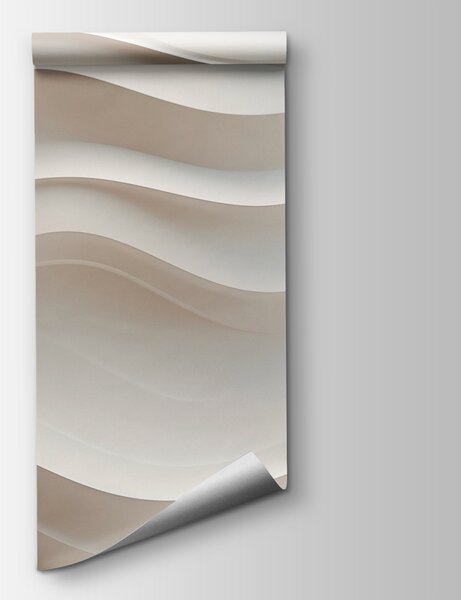 Fototapeta Biała ściana z falistymi liniami, Nowoczesne Fototapety, Popularne Fototapety, w08939 - Tapeko.pl