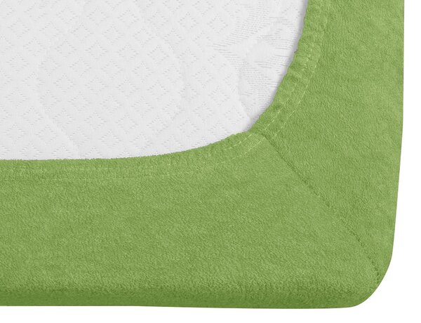 Prześcieradło frotte EXCLUSIVE zielone 160x200 cm