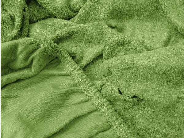 Prześcieradło frotte EXCLUSIVE zielone 160x200 cm