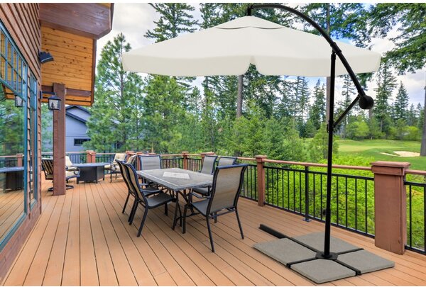 Ogrodowy parasol składany LEVI 300 cm, beżowy + darmowe opakowanie