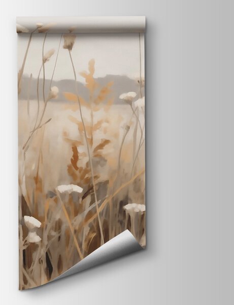 Fototapeta Pole kwiatów i trawy, Fototapety Natura, Popularne Fototapety, w03574 - Tapeko.pl