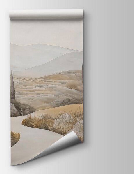 Fototapeta Krajobraz z krętą drogą i drzewami, Fototapety Natura, Popularne Fototapety, w03659v1 - Tapeko.pl