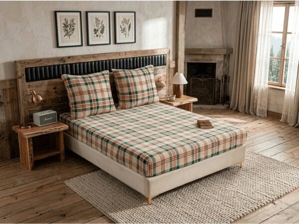 Prześcieradło z mikropluszu WINTER PLAID 90x200 cm kolorowe