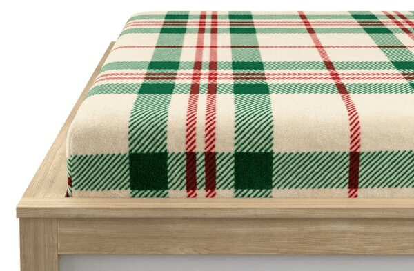 Prześcieradło z mikropluszu WINTER PLAID 90x200 cm kolorowe