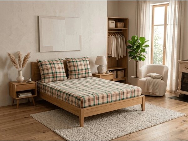 Prześcieradło z mikropluszu WINTER PLAID 90x200 cm kolorowe