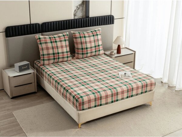 Prześcieradło z mikropluszu WINTER PLAID 90x200 cm kolorowe