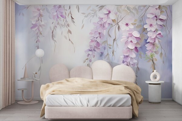Fototapeta Malowanie kwiatów na gałęzi, Fototapety Kwiaty, Popularne Fototapety, w09010 - Tapeko.pl