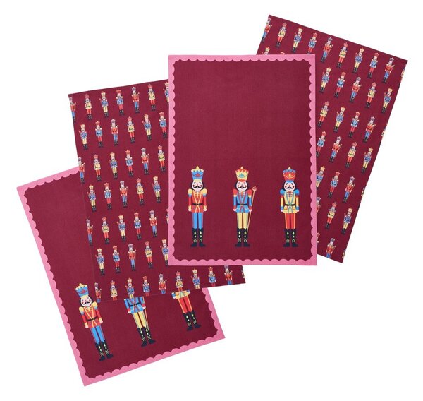 Bawełniane ścierki zestaw 4 szt. ze świątecznym motywem 70x50 cm Christmas Nutcracker – Catherine Lansfield