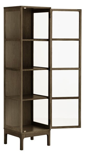 Ciemnobrązowa witryna w dekorze dębu 47x180x40 cm Zamora – House Nordic