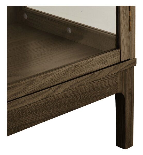 Ciemnobrązowa witryna w dekorze dębu 47x180x40 cm Zamora – House Nordic