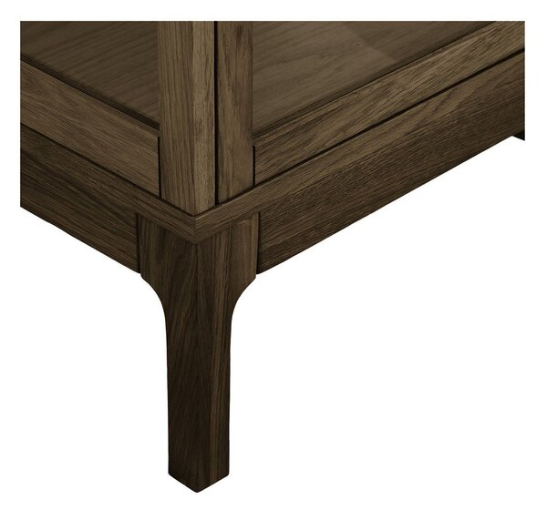 Ciemnobrązowa witryna w dekorze dębu 47x180x40 cm Zamora – House Nordic