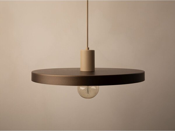 Jasnobrązowa metalowa lampa wisząca ø 40 cm Ori – Micadoni