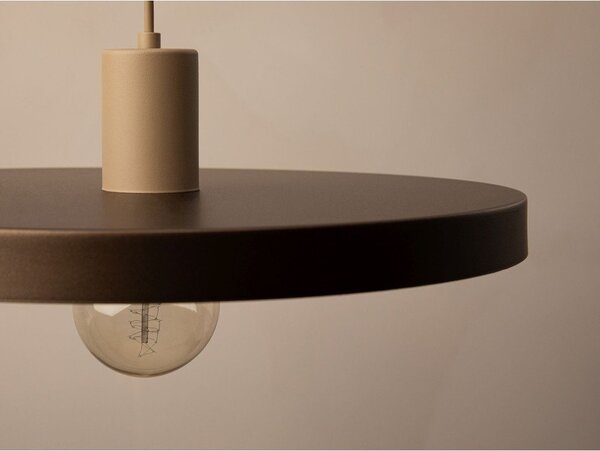 Jasnobrązowa metalowa lampa wisząca ø 40 cm Ori – Micadoni