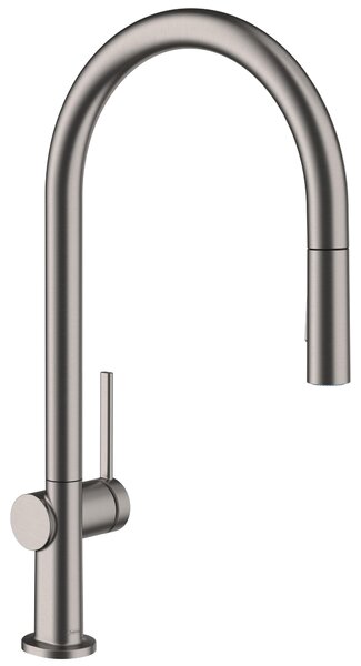 Hansgrohe M54 - Bateria umywalkowa Talis z wyciąganą wylewką prysznicową, czarny chrom szczotkowany 72800340