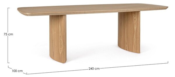 Stół w dekorze dębu 100x240 cm Odelia – Bizzotto
