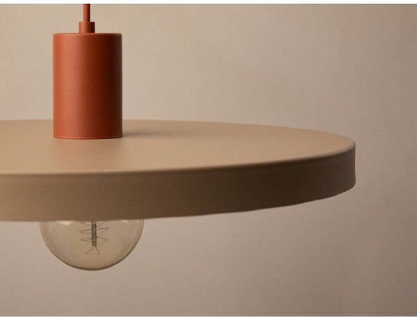 Beżowa metalowa lampa wisząca ø 40 cm Ori – Micadoni