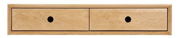 Półka z litego drewna dębowego w jasnym naturalnym kolorze 80 cm Luzern – House Nordic