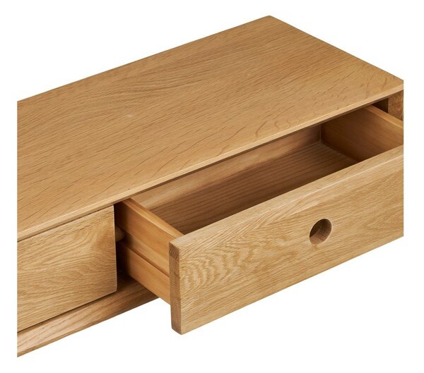 Półka z litego drewna dębowego w jasnym naturalnym kolorze 80 cm Luzern – House Nordic
