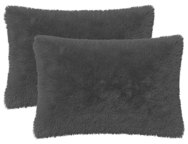 Poduszka z poduszką HEERLEN 6 szt. Czarny Fleece PV