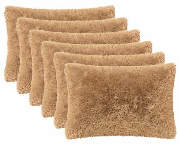 Poduszka z poduszką HEERLEN 6 szt. Szarobeżowy Fleece PV