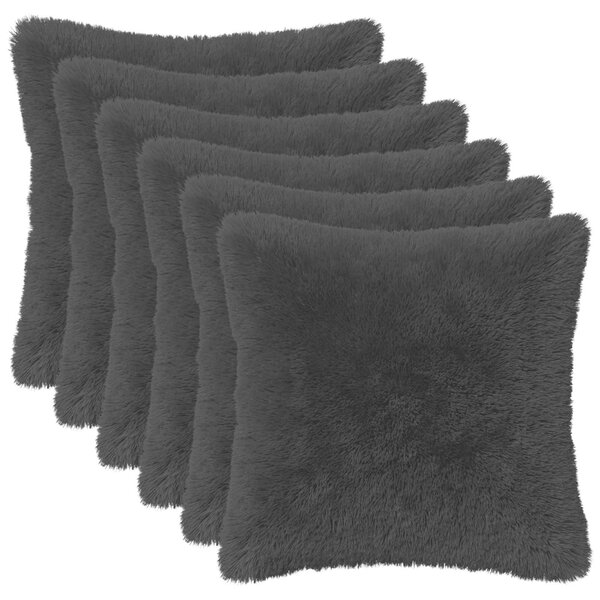 Poduszka z poduszką HEERLEN 6 szt. Czarny Fleece PV
