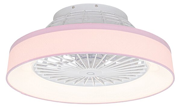 Plafondventilator roze incl. LED met afstandsbediening - Emily Oswietlenie wewnetrzne