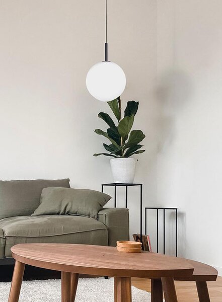 Lampa wisząca ze szklanym kloszem 30 cm - S766 H4-D97