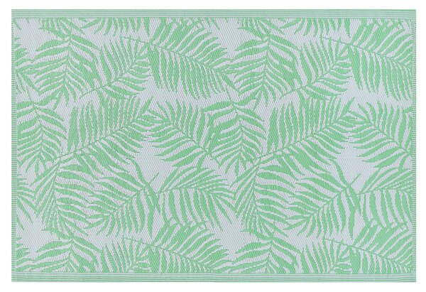 Dywan zewnętrzny prostokątny 120x180 cm egzotyczny wzór motyw liści jasnozielony Kota Beliani