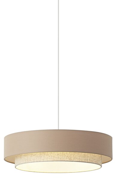 Nowoczesna lampa wisząca beżowa z naturalnym kolorem 50 cm 3-źródła światła - Drum Duo