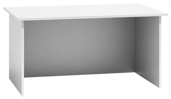 Białe klasyczne biurko proste komputerowe - Stanis