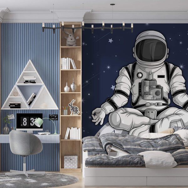 Fototapeta Astronauta siedzący na Księżycu, Fototapety Kosmos, Popularne Fototapety, t00020 - Tapeko.pl