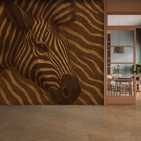 Fototapeta Zebra w abstrakcyjnych zawirowaniach kolorów, Fototapety Abstrakcja, Popularne Fototapety, t00011 - Tapeko.pl