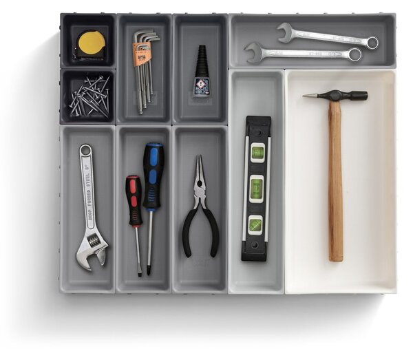 Szary regulowany organizer do szuflady Joseph Joseph Blox
