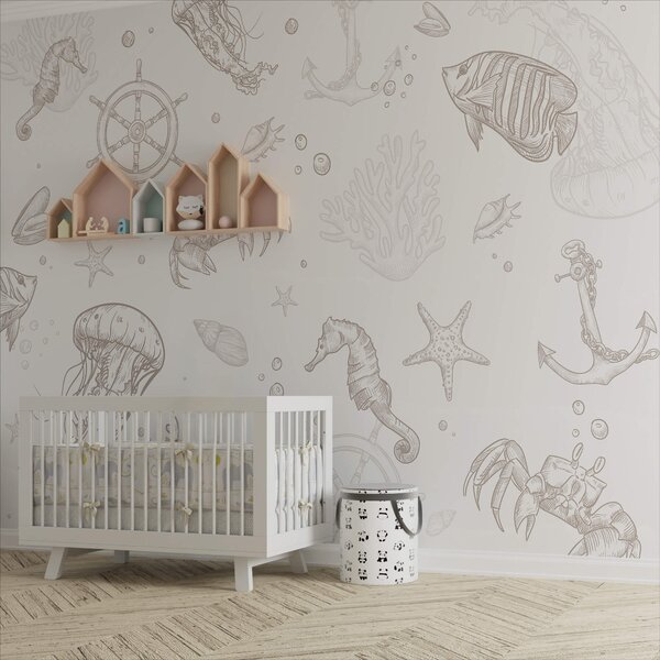 Fototapeta Wzór stworzeń morskich, Fototapety Morze i Plaża, Popularne Fototapety, t00004v1 - Tapeko.pl