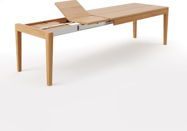 Stół Butterfly z systemem motylkowym 180x100 + 2x50 cm, dąb, lakier mat - Outlet Dąb 180x100 cm Dwie dostawki 50 cm Lakier matowy