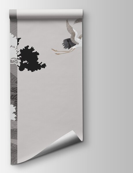 Fototapeta Para żurawi lecących obok drzewa, Fototapety Ptaki, Popularne Fototapety, t00084 - Tapeko.pl