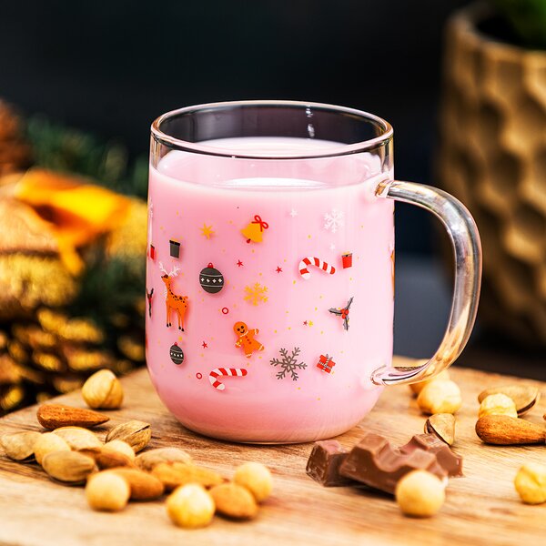 4Home Kubek szklany Hot&Cool Christmas time 350 ml, 2 szt