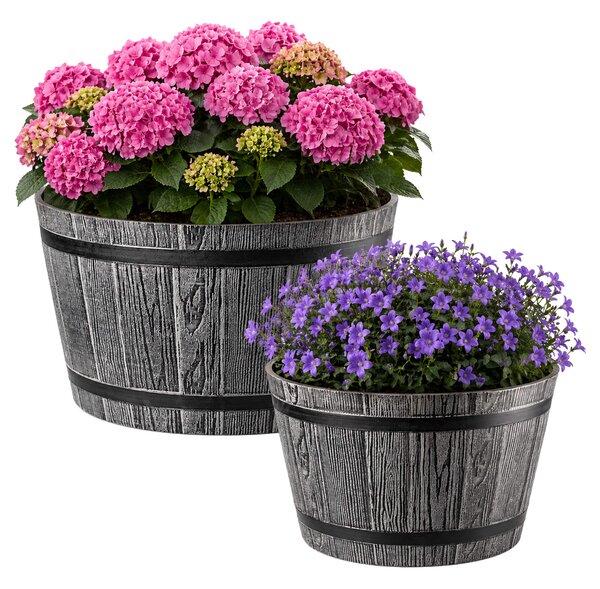 Donica na kwiaty Sori 30, 40 cm, ciemny szary