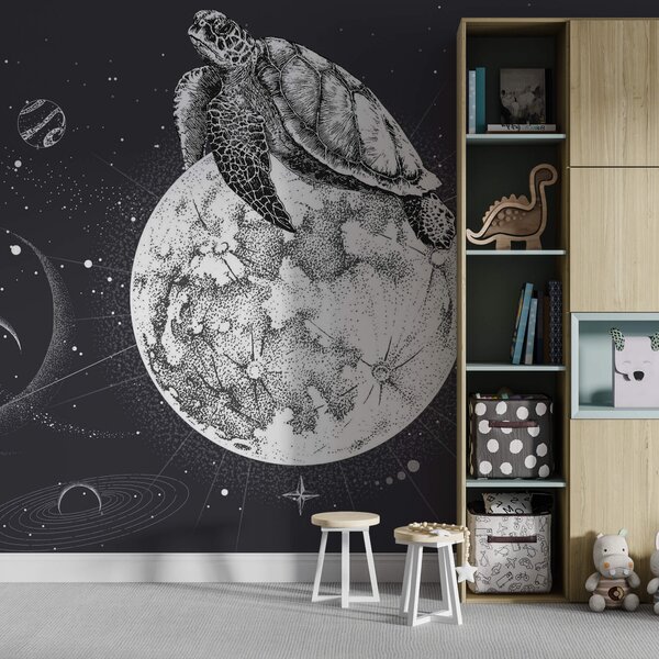 Fototapeta Żółw na księżycu, Fototapety Kosmos, Popularne Fototapety, t00180 - Tapeko.pl
