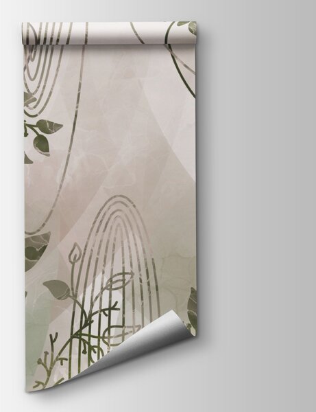 Fototapeta Inspirowany naturą abstrakcyjny wzór w odcieniach zieleni, Fototapety Liście, Popularne Fototapety, t00204 - Tapeko.pl
