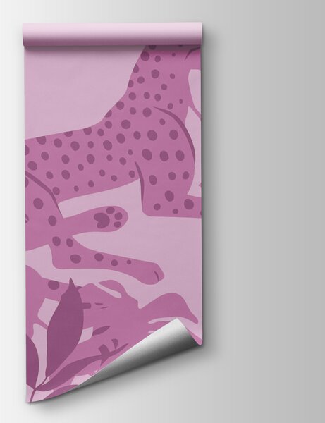 Fototapeta Fioletowy gepard z różowymi plamami, Fototapety z zwierzętami, Popularne Fototapety, t00237v1 - Tapeko.pl