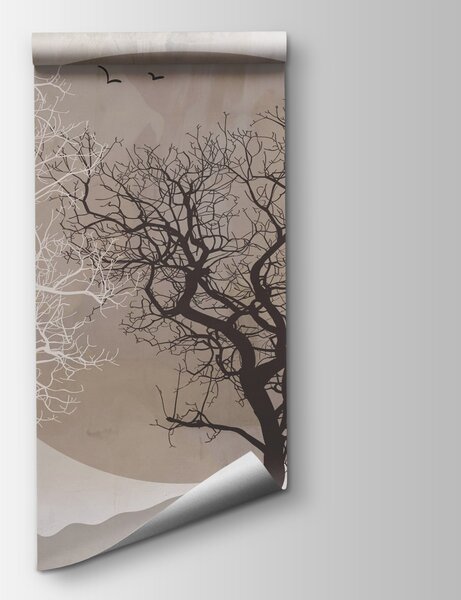 Fototapeta Malowanie drzew i słońca, Fototapety Natura, Popularne Fototapety, t00243 - Tapeko.pl