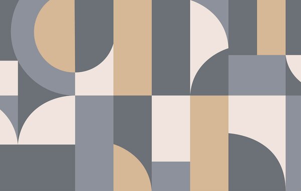 Fototapeta Szaro-biały geometryczny wzór, Fototapety Abstrakcja, Popularne Fototapety, t00247 - Tapeko.pl
